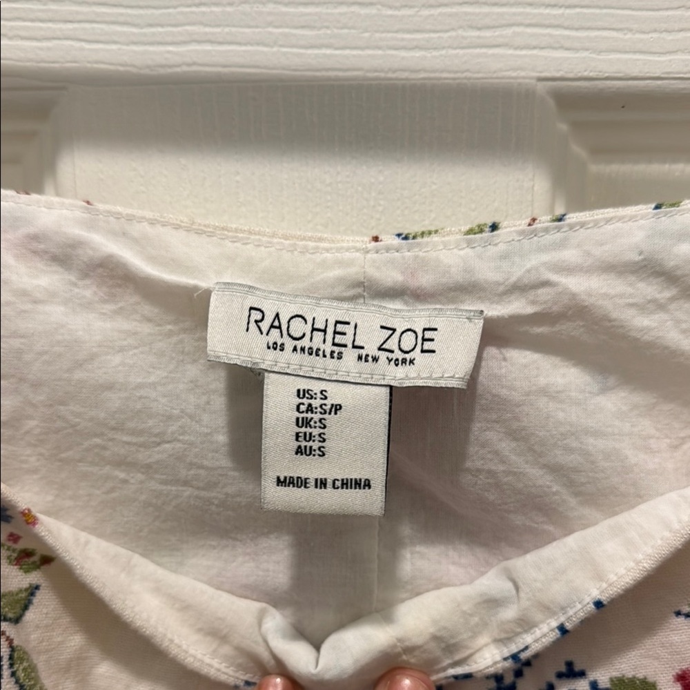 Rachel Zoe Red and Yellow Tie Front Crop Top - Picture 6 of 9